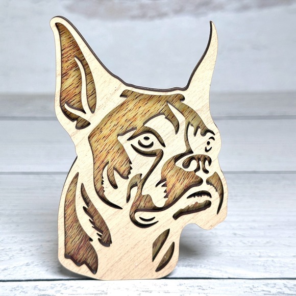 Boxer Dog Head Handmade Night Light Plug In Wall Decor Accent Lamp - Picture 4 of 7